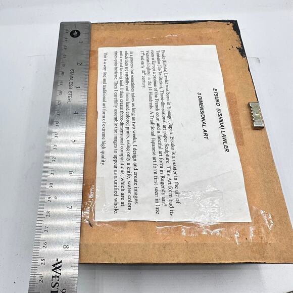 Framed teddy bear Tatebanko handcrafted framed art by ETSUKO (USHIDA) LAWLER - Picture 9 of 10